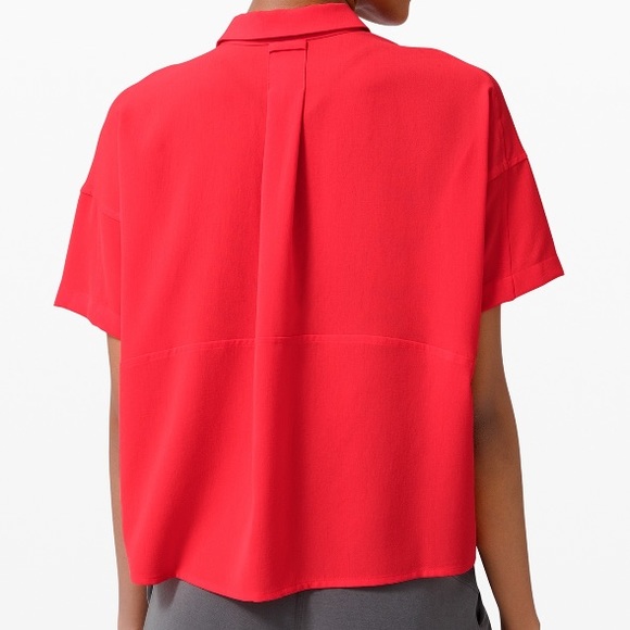Lululemon full day ahead short sleeve shirt red - Picture 3 of 11